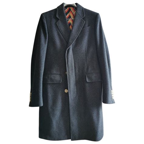 cappotto vestiaire collective gucci|Wool coat Gucci Anthracite size 42 IT in Wool .